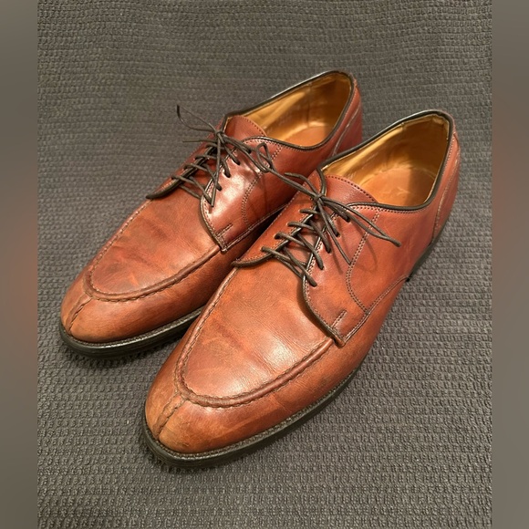 Allen Edmonds Dress Shoes Bradley Split-Toe Brown Derbys 10.5D - Picture 1 of 7